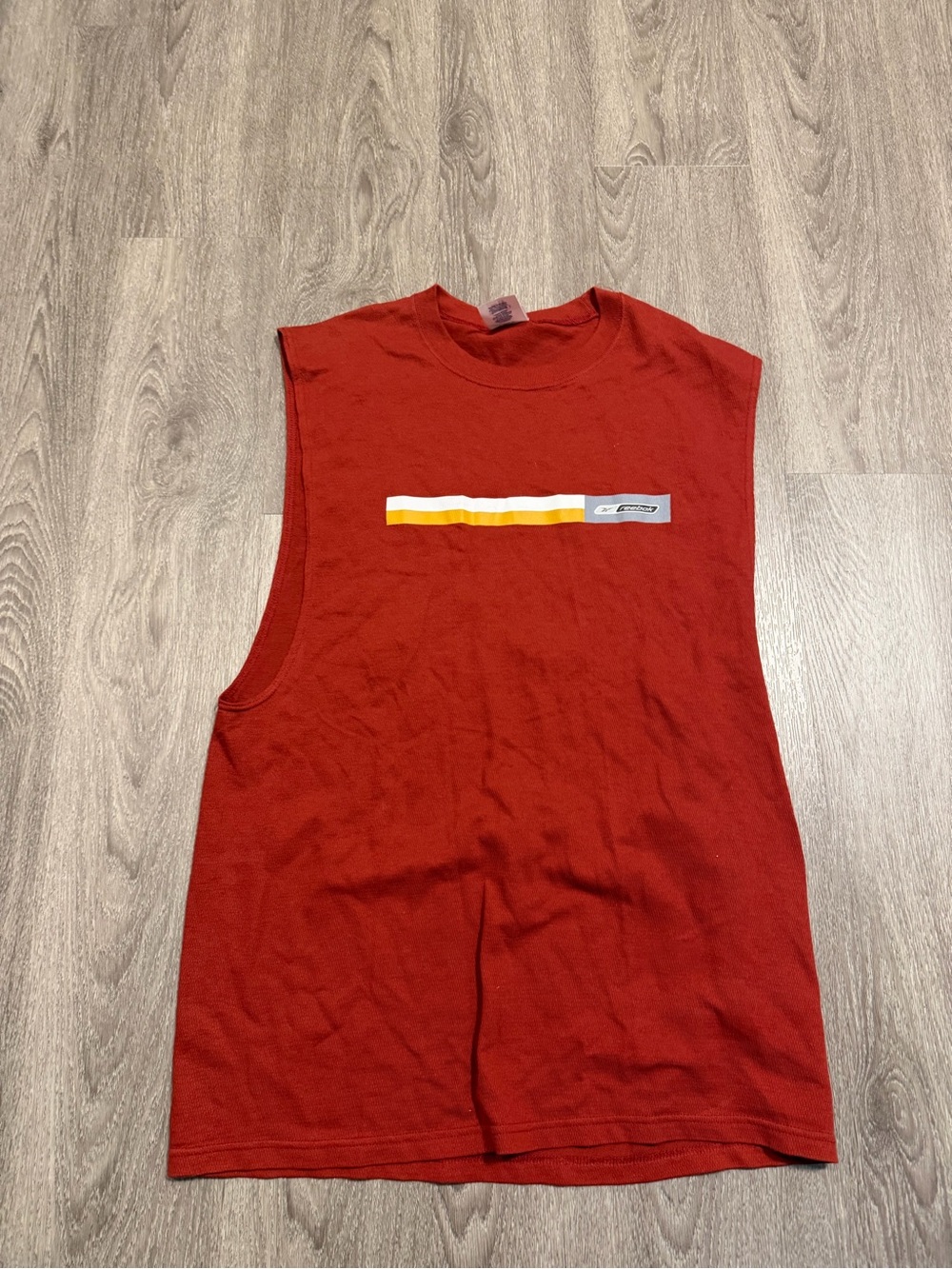 Men’s Vintage 90’s Reebok Logo Red Sleeveless Basketball Shirt sz XL